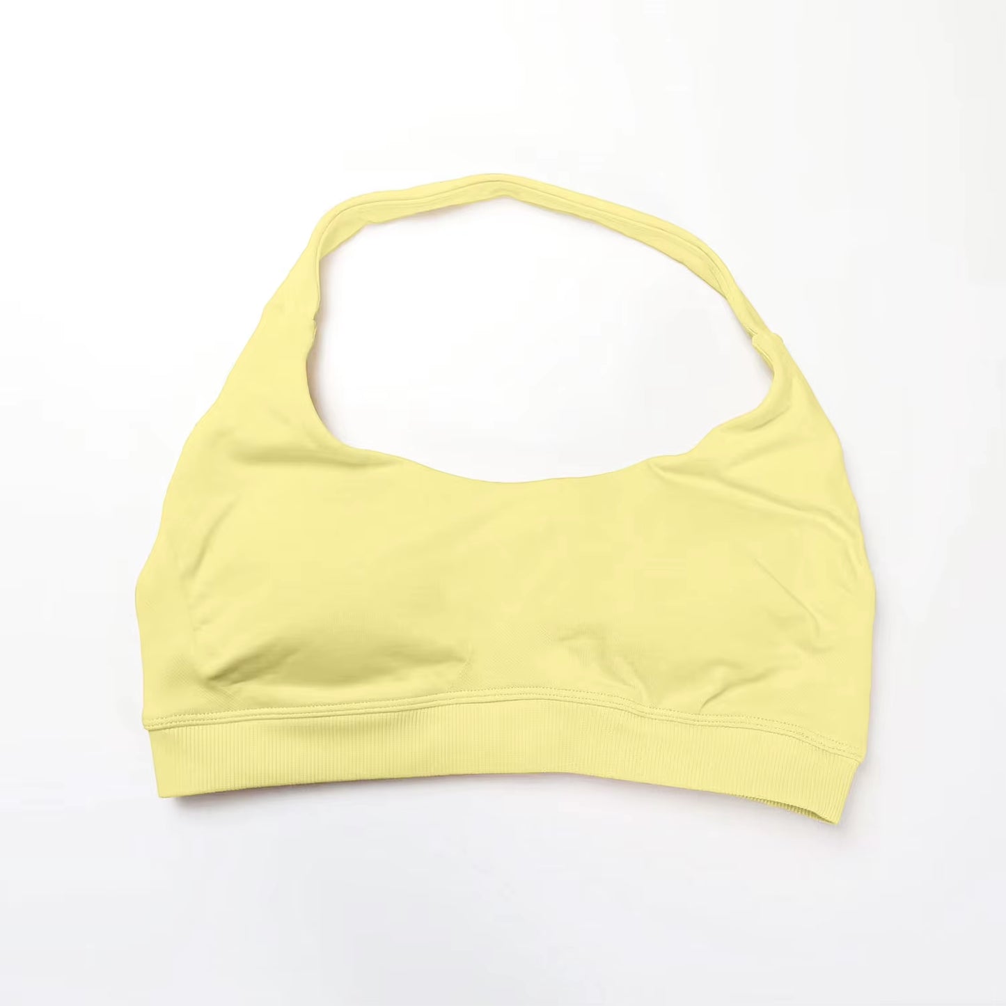 Elevate Your Workout with the NCLAGEN Women's Seamless Halter Sports Bra - High Support Push-Up Design for Ultimate Comfort and Style