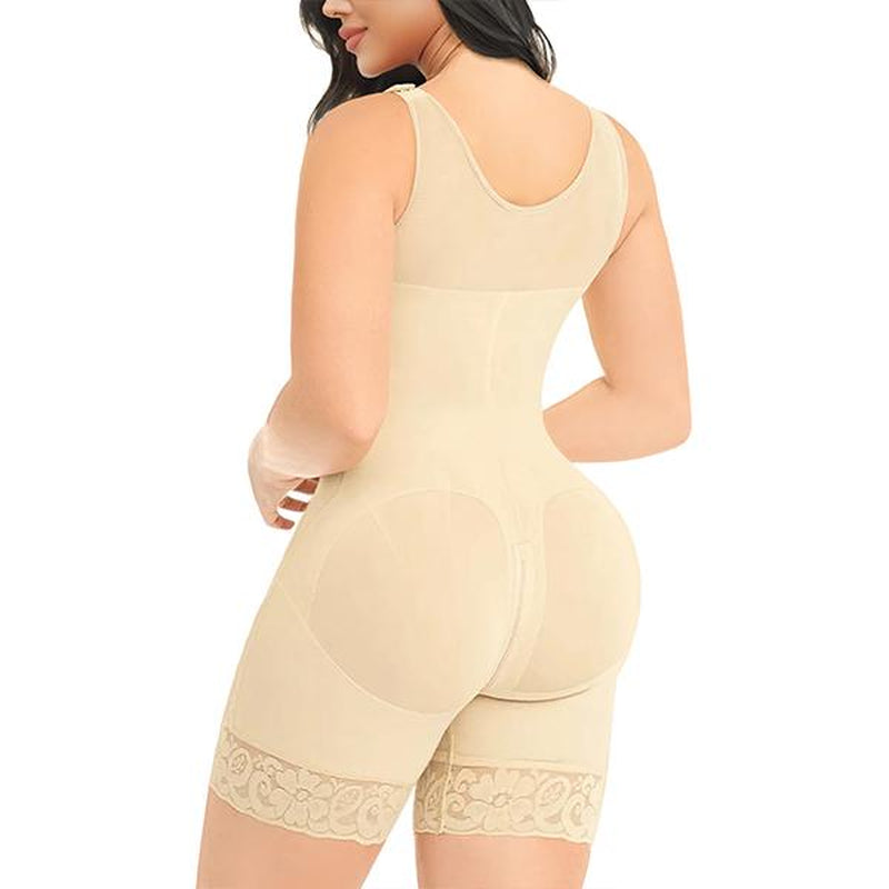YIANNA Women's Fajas Colombianas Shapewear - Tummy Control and Butt Lifter with Convenient Zipper Crotch