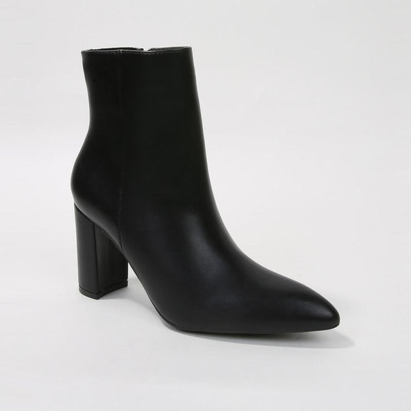 Elevate Your Style with the Sara Pointed Block Heel Ankle Boots