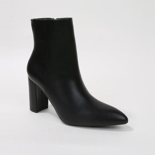 Elevate Your Style with the Sara Pointed Block Heel Ankle Boots