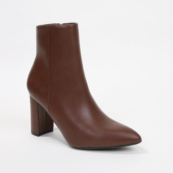 Elevate Your Style with the Sara Pointed Block Heel Ankle Boots