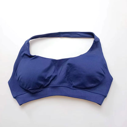 Elevate Your Workout with the NCLAGEN Women's Seamless Halter Sports Bra - High Support Push-Up Design for Ultimate Comfort and Style