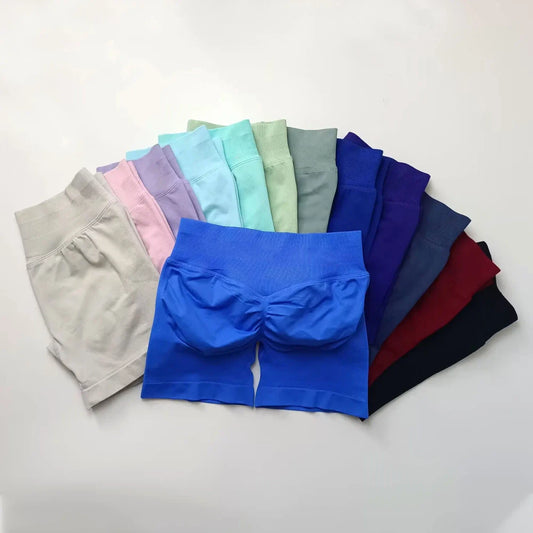 Ribbed Seamless Yoga Shorts