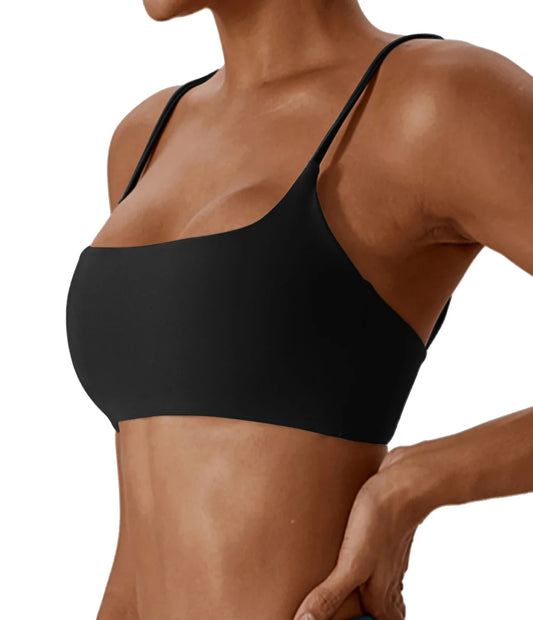 Nylon Cross Back Sports Bra