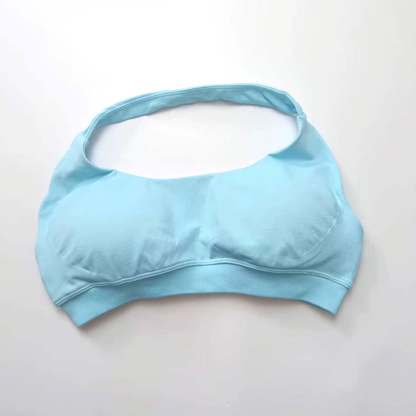 Elevate Your Workout with the NCLAGEN Women's Seamless Halter Sports Bra - High Support Push-Up Design for Ultimate Comfort and Style