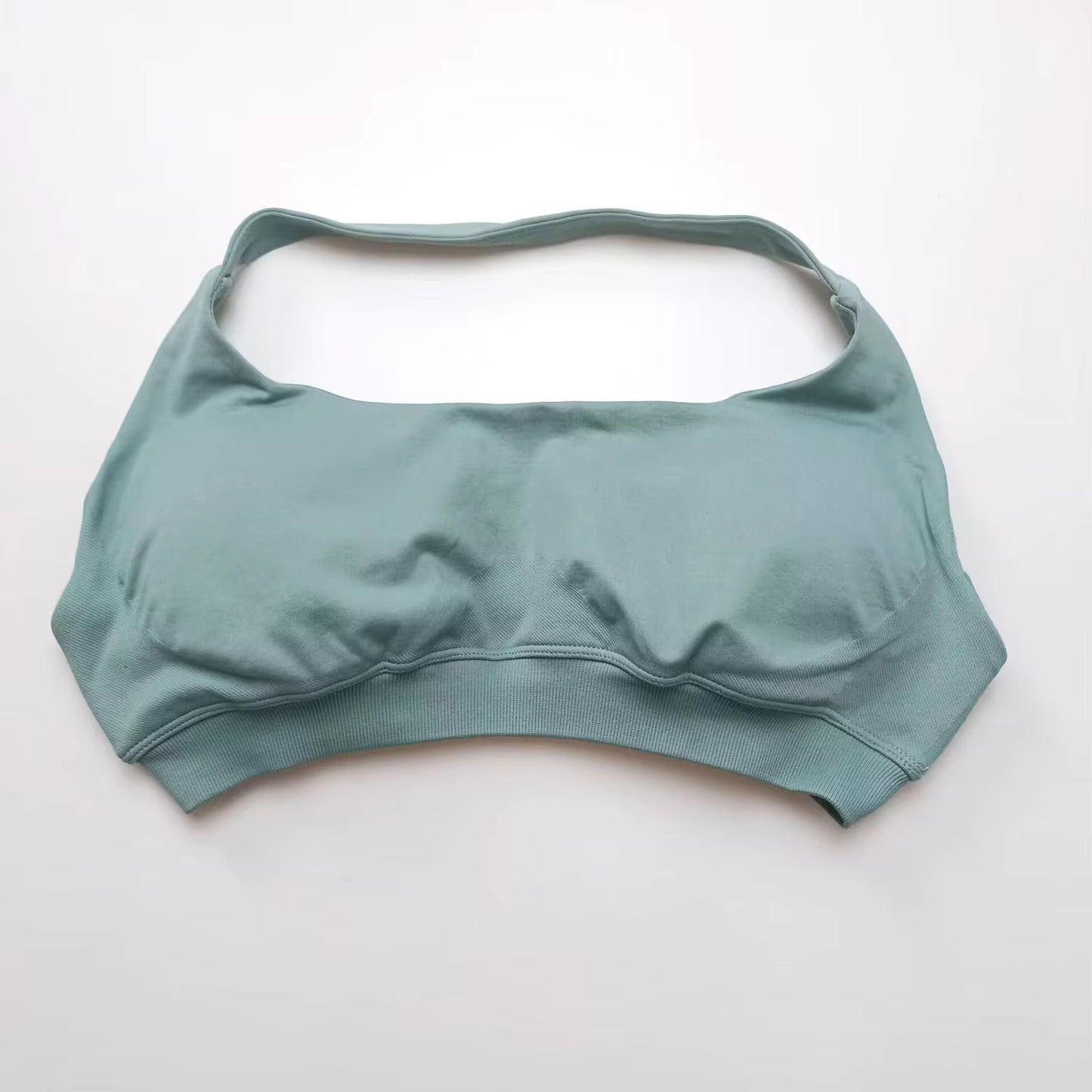 Elevate Your Workout with the NCLAGEN Women's Seamless Halter Sports Bra - High Support Push-Up Design for Ultimate Comfort and Style
