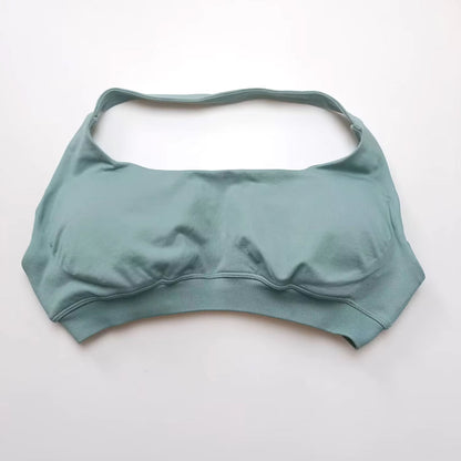 Elevate Your Workout with the NCLAGEN Women's Seamless Halter Sports Bra - High Support Push-Up Design for Ultimate Comfort and Style