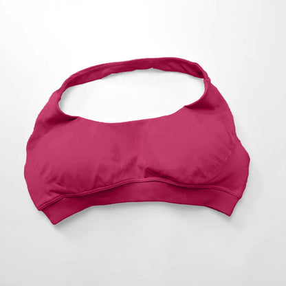 Elevate Your Workout with the NCLAGEN Women's Seamless Halter Sports Bra - High Support Push-Up Design for Ultimate Comfort and Style