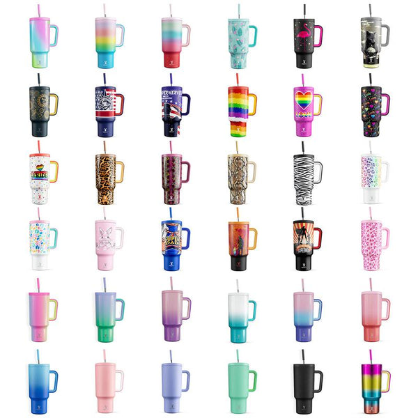 Meoky Large-Capacity Stainless Steel Car Cup, Reusable Stainless Steel Straw, Anti-Slip and Noise-Reducing Silicone Pad, Tumbler Travel Mug/Cold Water for 24 Hours or Hot Water for 8 Hours,Suitable for Sports, Office, Christmas Gifts
