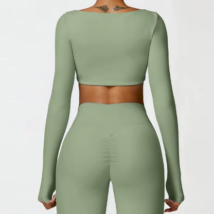 Hearuisavy Women's Quick Dry Square Neck Gym Top