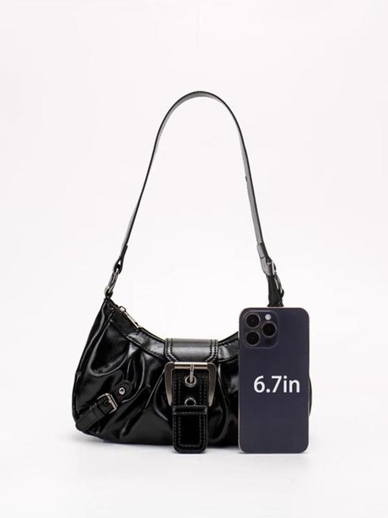Women'S Y2K Retro Shoulder Bag, Fashionable Solid Color Shoulder Bag for Daily Used, Casual Trendy Versatile High-Quality Daily Commuting Bag