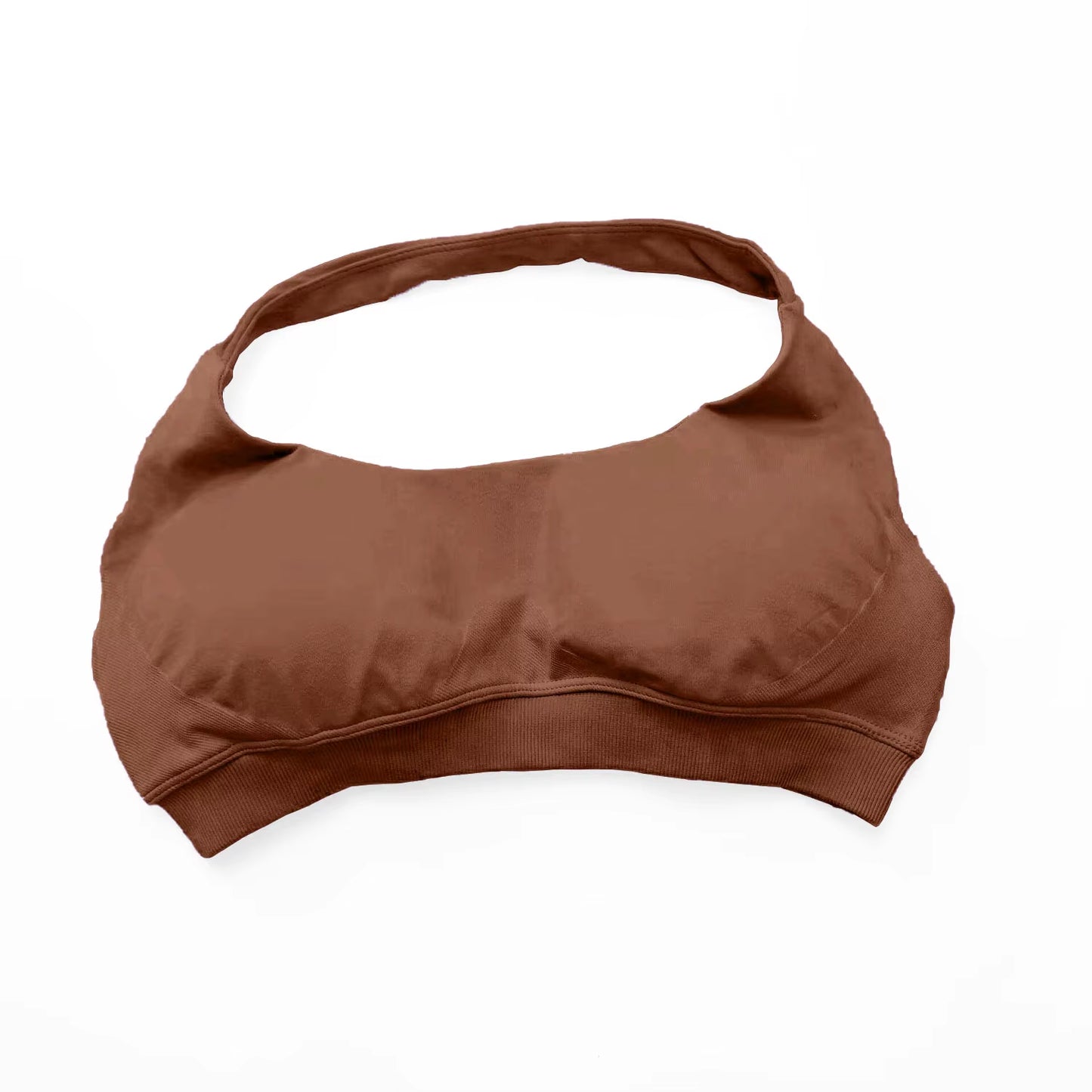 Elevate Your Workout with the NCLAGEN Women's Seamless Halter Sports Bra - High Support Push-Up Design for Ultimate Comfort and Style