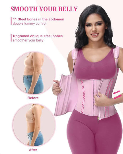 Transform Your Figure with the Shapshe® Women's Waist Trainer Corset Vest – Ultimate Body Shaper with Steel Bones