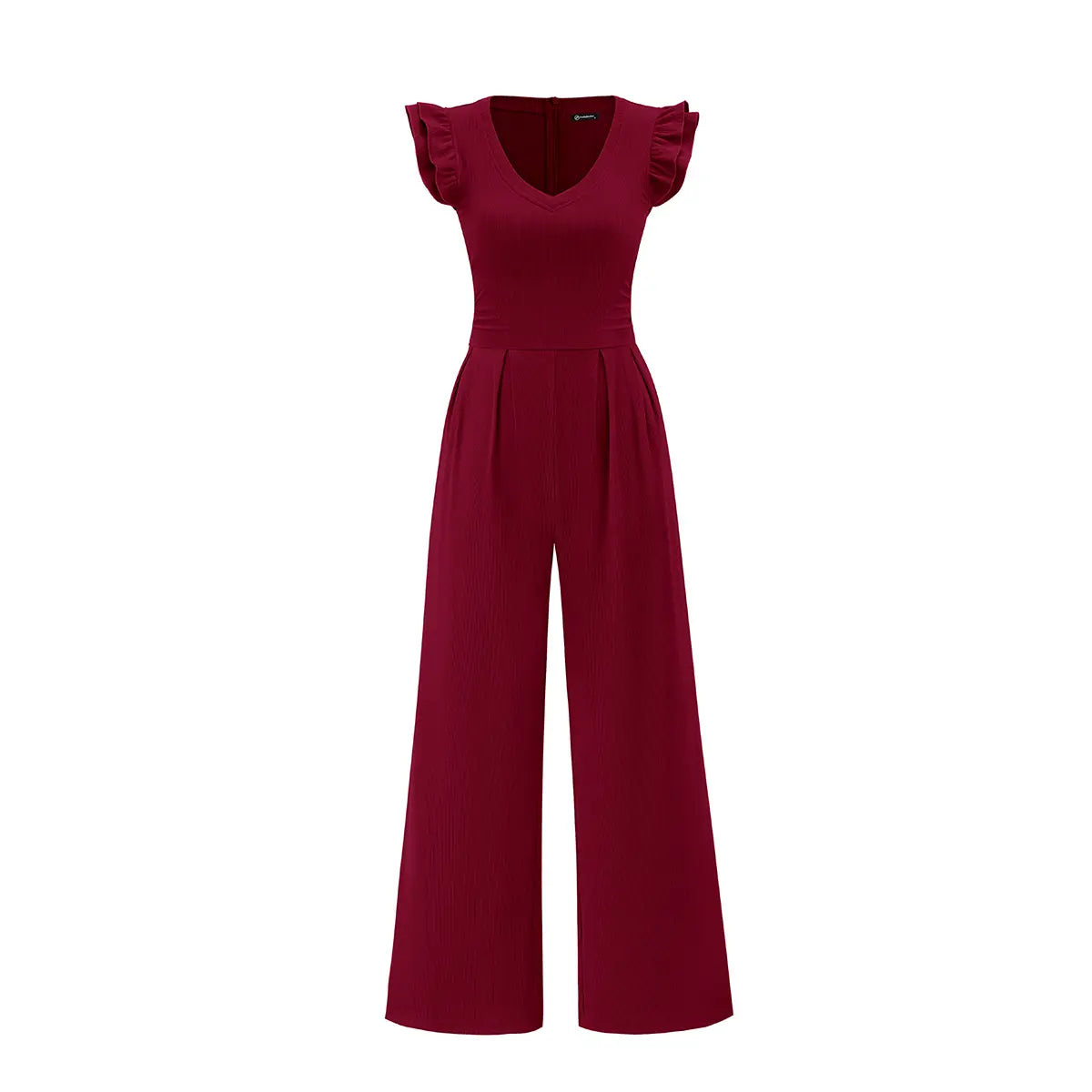 Elevate Your Spring Wardrobe with the Prettygarden Dressy Ruffle Cap Sleeve V Neck Ribbed Knit Wide Leg Jumpsuit for Women