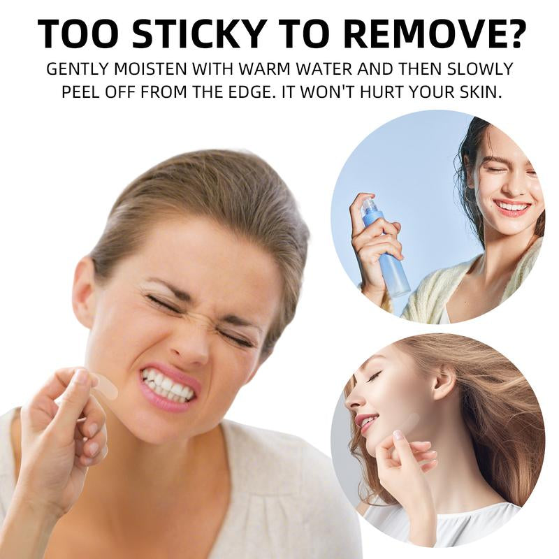 Invisible Face Lifting Tape (120 Pcs) - Instant V-Shape & Lifting Effect - Waterproof, Breathable & Skin-Friendly - for Sagging Skin & Wrinkle Concealing - Perfect for Daily Commute, Photos & Video Calls