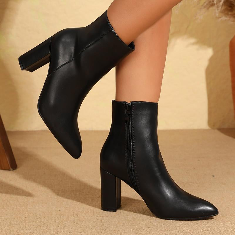 <p>Block Heel Ankle Boots</p>