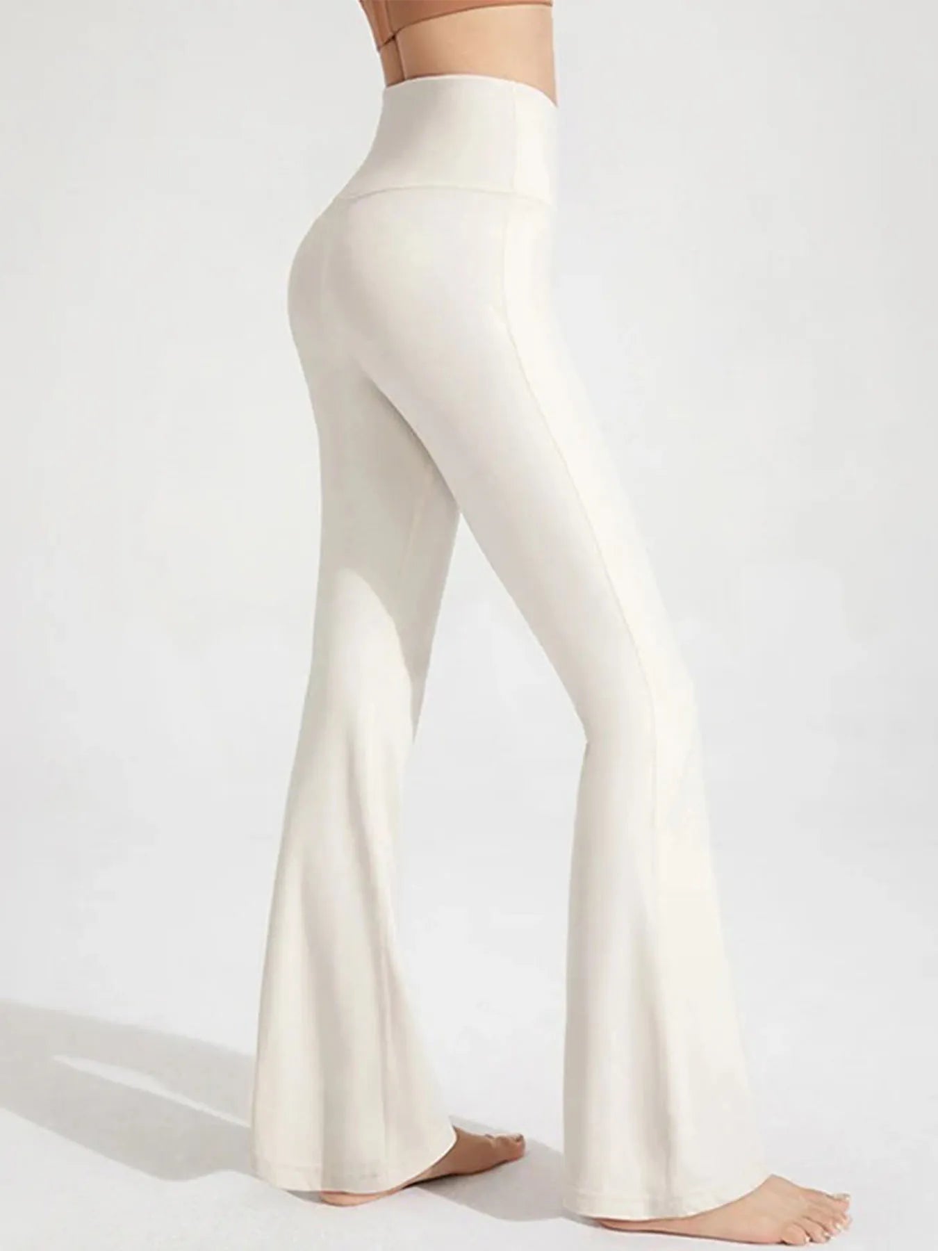 Elevate Your Workout with Our High-Waisted Cinching Bell Bottom Pants for Women - Perfect for Yoga, Running, and Casual Outings!