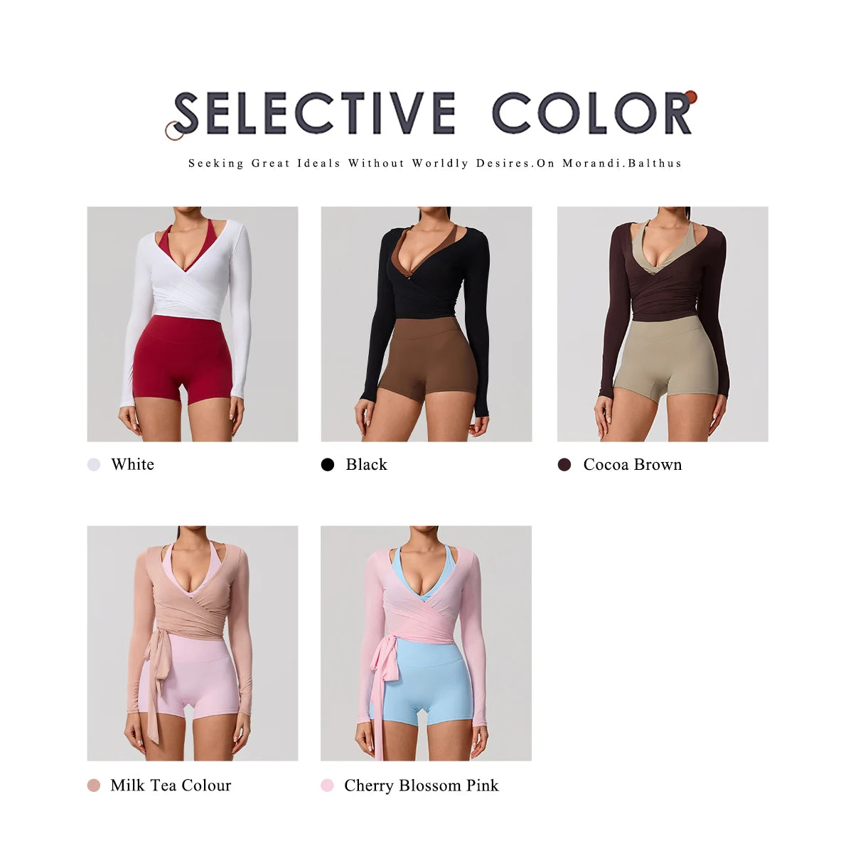 Hearuisavy Summer Women'S Yoga Shirt Long Sleeve Sportswear Gym Breathable Quick Dry Sports Top Pilates Dance Ballet Wrap Tops