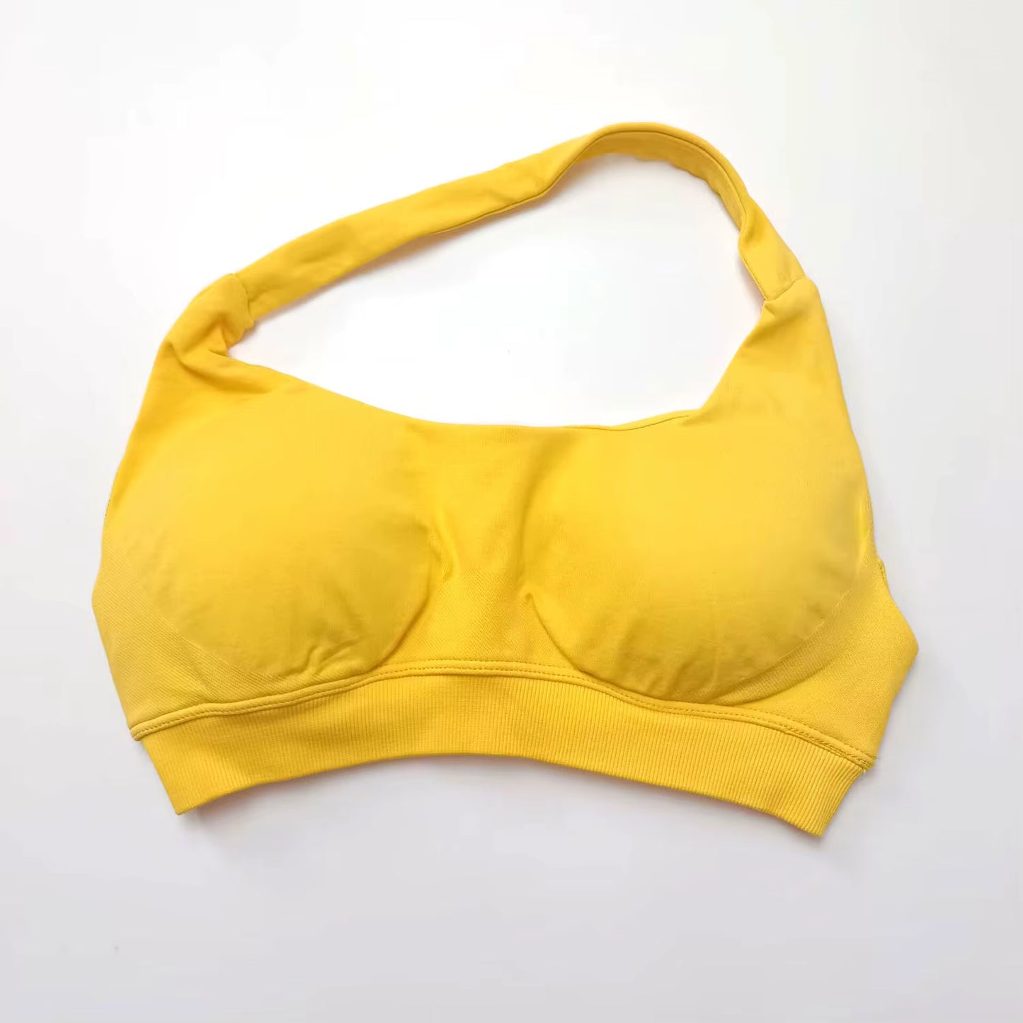 Elevate Your Workout with the NCLAGEN Women's Seamless Halter Sports Bra - High Support Push-Up Design for Ultimate Comfort and Style