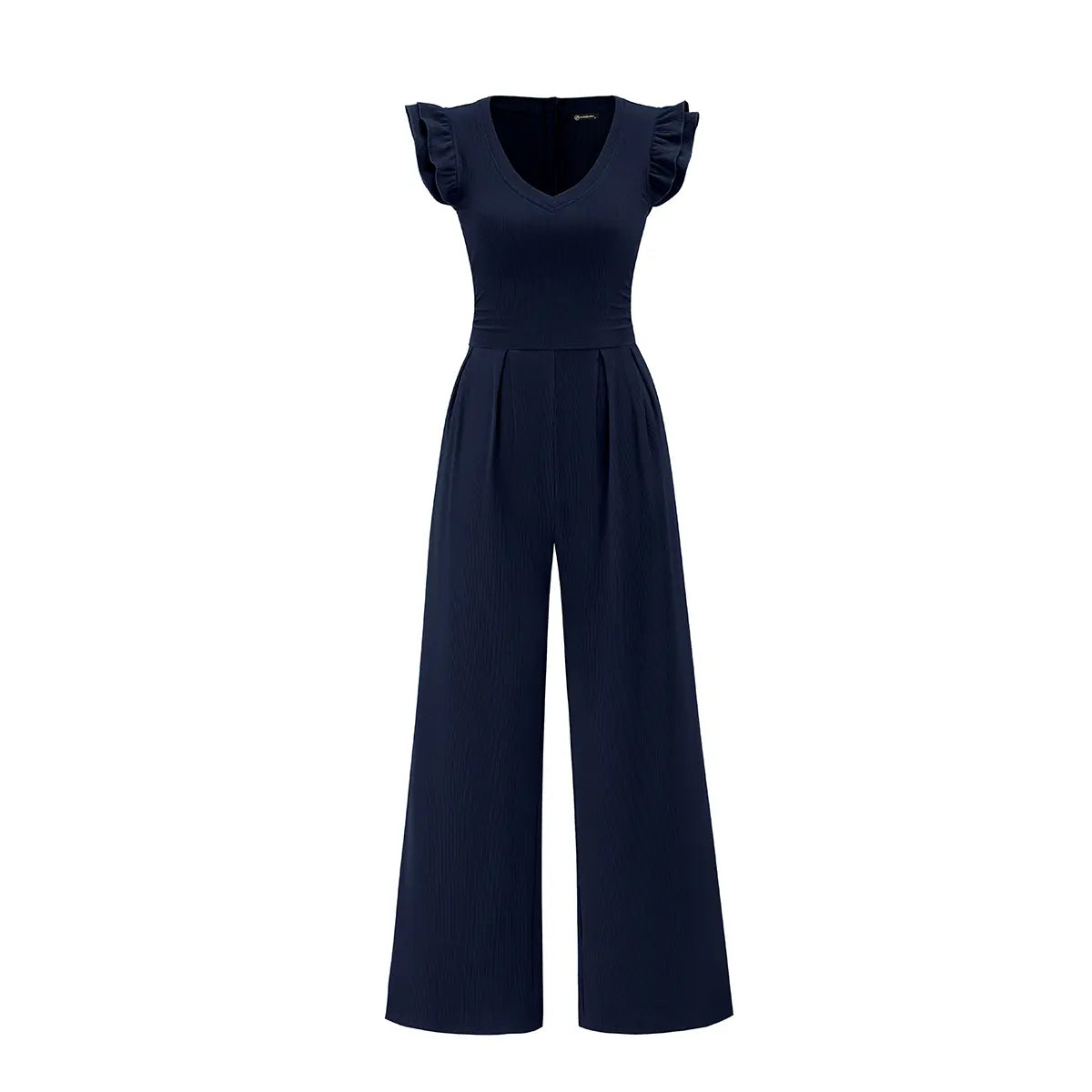 Elevate Your Spring Wardrobe with the Prettygarden Dressy Ruffle Cap Sleeve V Neck Ribbed Knit Wide Leg Jumpsuit for Women