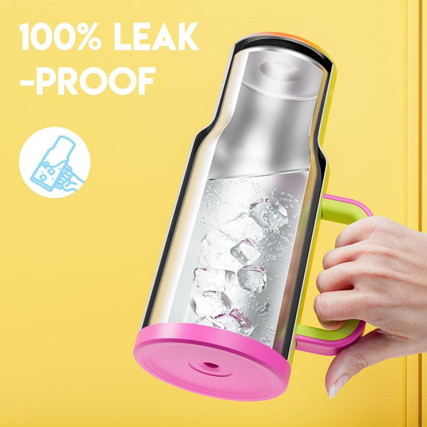 【Stay Stylish & Sustainable】 Meoky'S Stainless Steel Car Cup Keeps Drinks Cold for 24Hrs，Perfect for Travel, Outdoor Adventures, Leak-Proof, Reusable, & Arrives in Just 3 Days