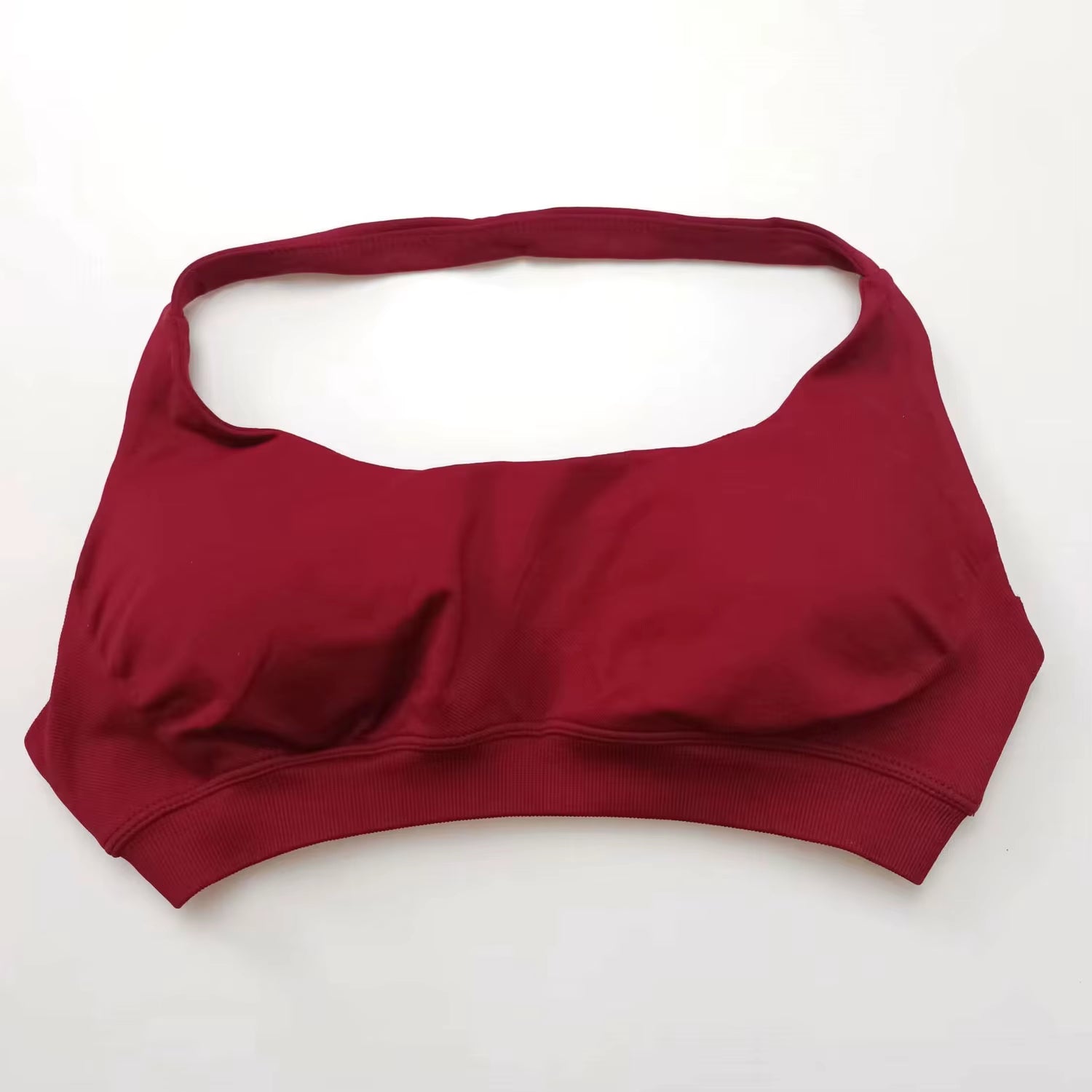 Elevate Your Workout with the NCLAGEN Women's Seamless Halter Sports Bra - High Support Push-Up Design for Ultimate Comfort and Style