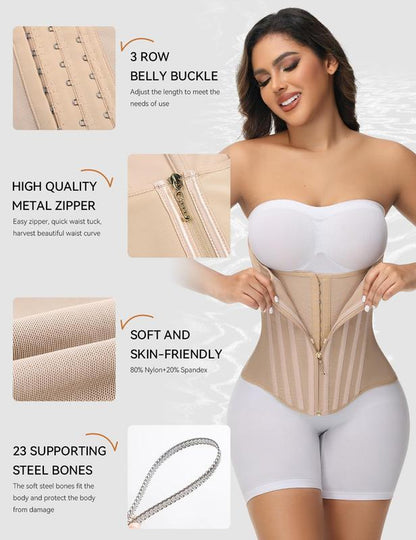 Transform Your Workout with SHAPSHE Women's Tummy Control Waist Trainer Corset - Ultimate Comfort & Style for Gym Enthusiasts