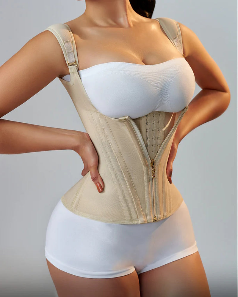 Transform Your Figure with the Shapshe® Women's Waist Trainer Corset Vest – Ultimate Body Shaper with Steel Bones