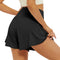 Fireswan Women's 2-in-1 Crossover Athletic Shorts - Flowy Running Skorts with Pockets for Ultimate Comfort and Style