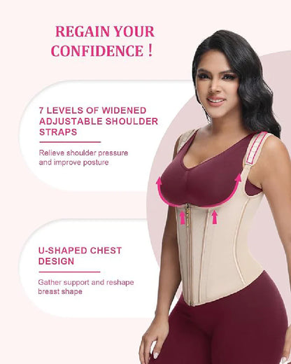 Transform Your Figure with the Shapshe® Women's Waist Trainer Corset Vest – Ultimate Body Shaper with Steel Bones