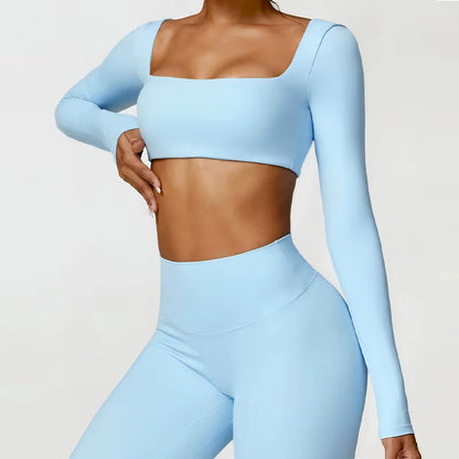 Hearuisavy Women's Quick Dry Square Neck Gym Top