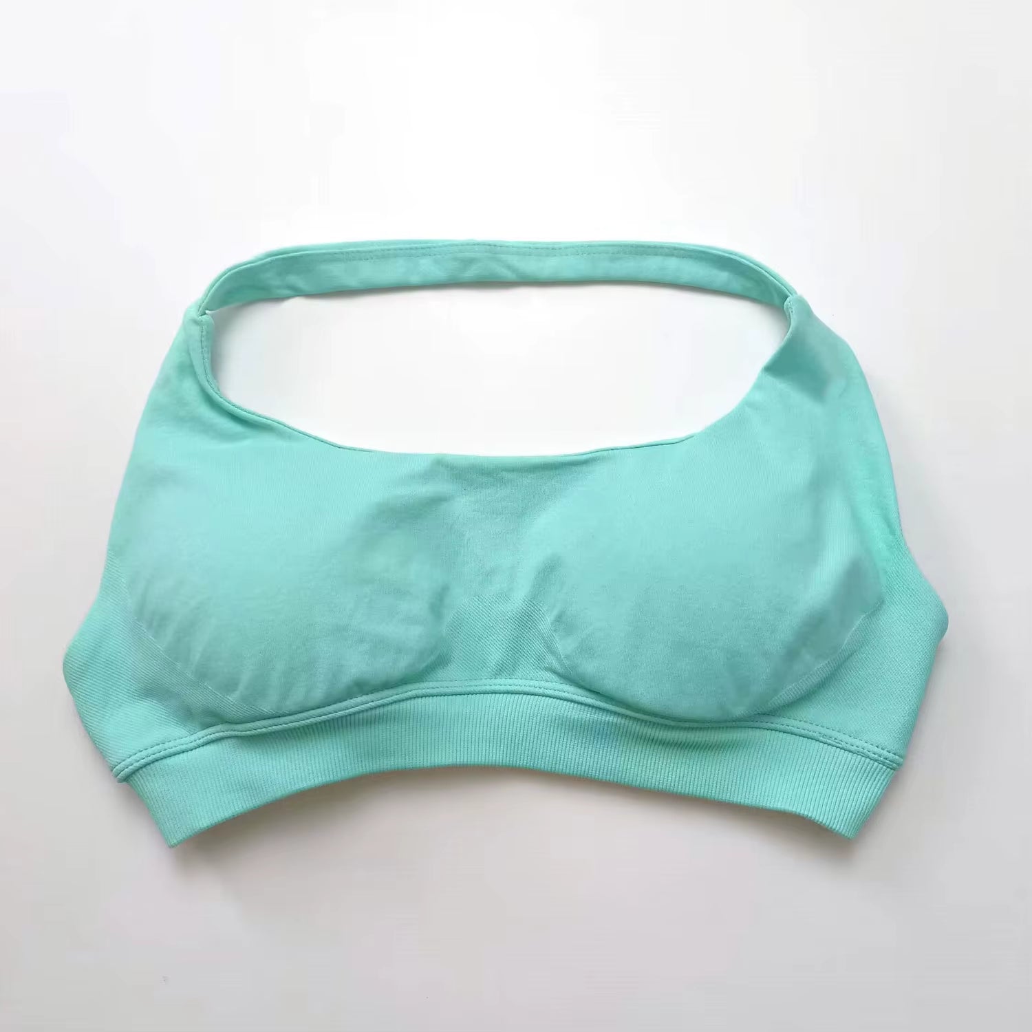 Elevate Your Workout with the NCLAGEN Women's Seamless Halter Sports Bra - High Support Push-Up Design for Ultimate Comfort and Style