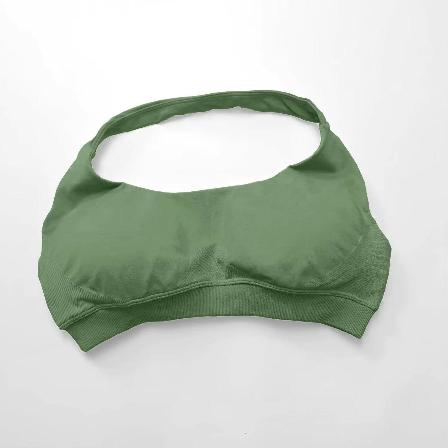 Elevate Your Workout with the NCLAGEN Women's Seamless Halter Sports Bra - High Support Push-Up Design for Ultimate Comfort and Style