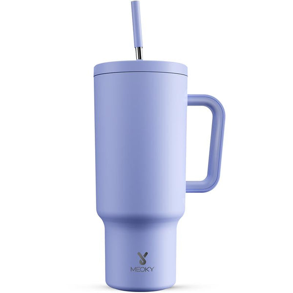 【Stay Stylish & Sustainable】 Meoky'S Stainless Steel Car Cup Keeps Drinks Cold for 24Hrs，Perfect for Travel, Outdoor Adventures, Leak-Proof, Reusable, & Arrives in Just 3 Days