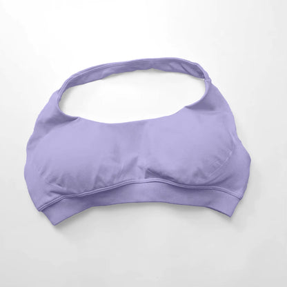 Elevate Your Workout with the NCLAGEN Women's Seamless Halter Sports Bra - High Support Push-Up Design for Ultimate Comfort and Style
