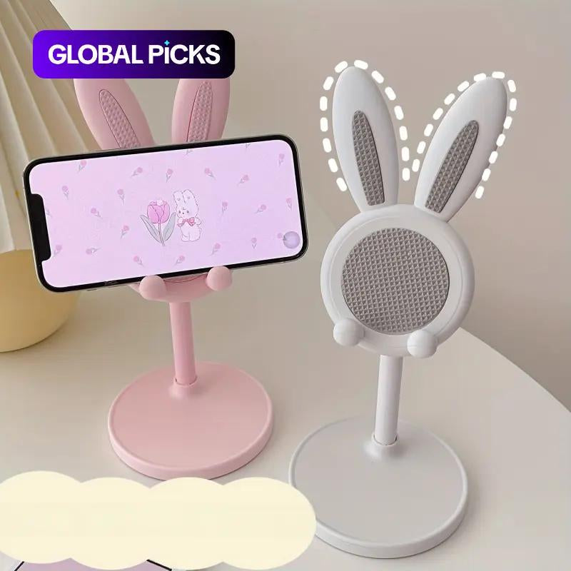 Whimsical Rabbit Design Adjustable Phone Holder - Perfect Desktop Stand for Home & Office