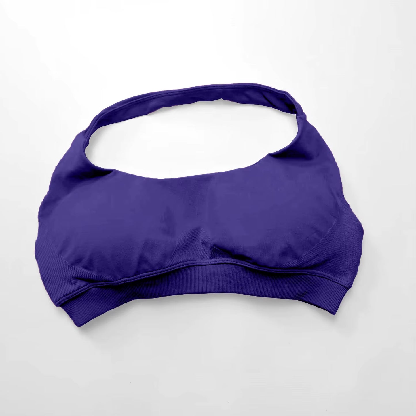 Elevate Your Workout with the NCLAGEN Women's Seamless Halter Sports Bra - High Support Push-Up Design for Ultimate Comfort and Style
