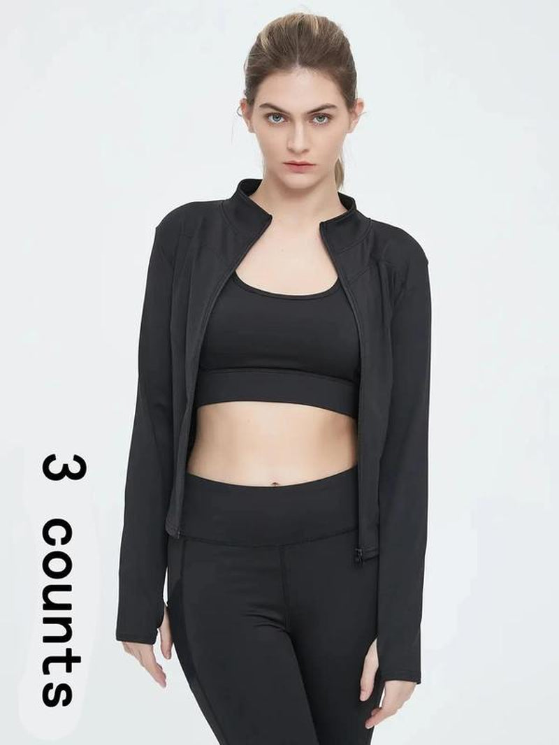 Elevate Your Workout with Our Women's Slim-Fit Thumb Hole Zip-Up Sports Jacket – Perfect for Tennis, Pickleball, and All Outdoor Activities!