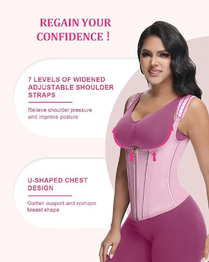 Transform Your Figure with the Shapshe® Women's Waist Trainer Corset Vest – Ultimate Body Shaper with Steel Bones