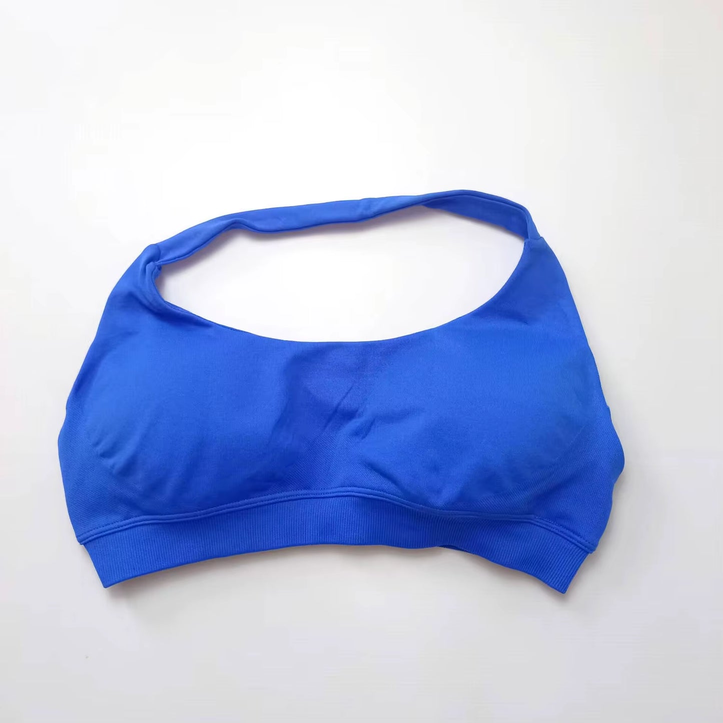Elevate Your Workout with the NCLAGEN Women's Seamless Halter Sports Bra - High Support Push-Up Design for Ultimate Comfort and Style