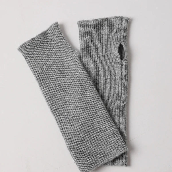 Custom Pure 100% Cashmere Gloves Winter Men Women Fingerless Knitted Fashion Thermal Woolen Wool Mittens Gloves