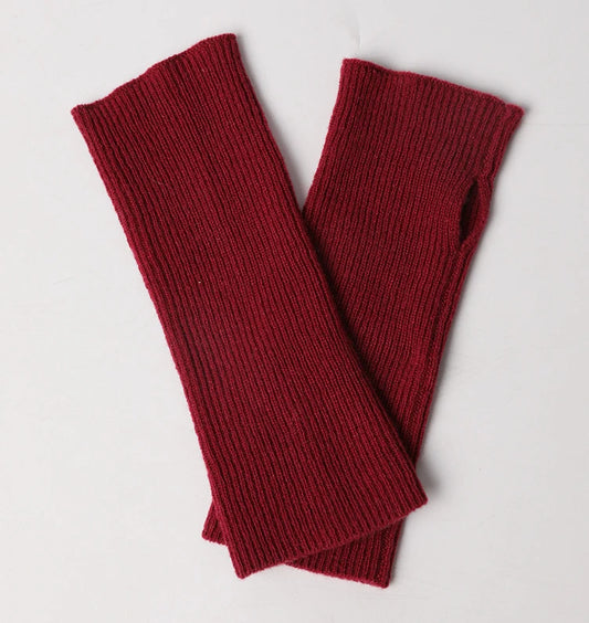 Custom Pure 100% Cashmere Gloves Winter Men Women Fingerless Knitted Fashion Thermal Woolen Wool Mittens Gloves