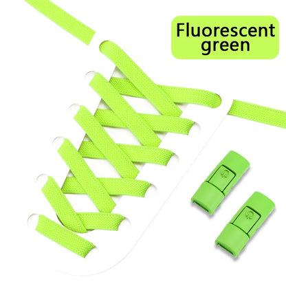 Transform Your Footwear with No Tie Press Lock Elastic Shoelaces - Perfect for Kids and Adults!