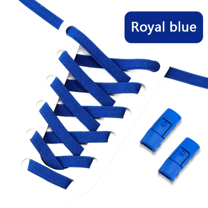 Transform Your Footwear with No Tie Press Lock Elastic Shoelaces - Perfect for Kids and Adults!