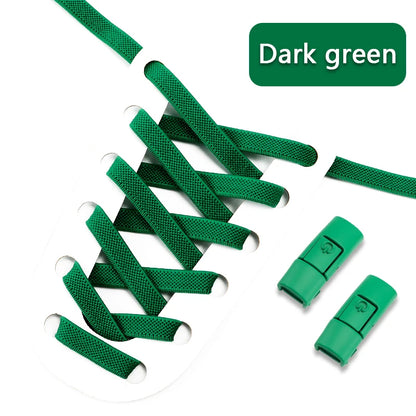 Transform Your Footwear with No Tie Press Lock Elastic Shoelaces - Perfect for Kids and Adults!