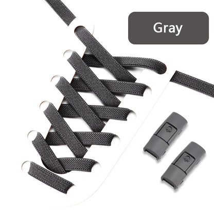 Transform Your Footwear with No Tie Press Lock Elastic Shoelaces - Perfect for Kids and Adults!