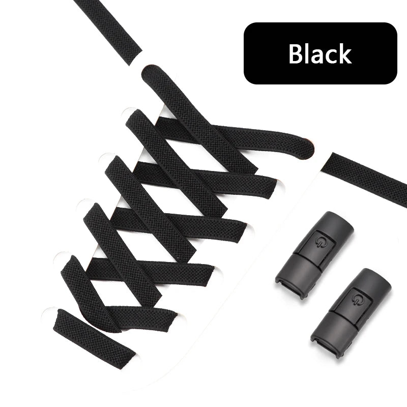 Transform Your Footwear with No Tie Press Lock Elastic Shoelaces - Perfect for Kids and Adults!
