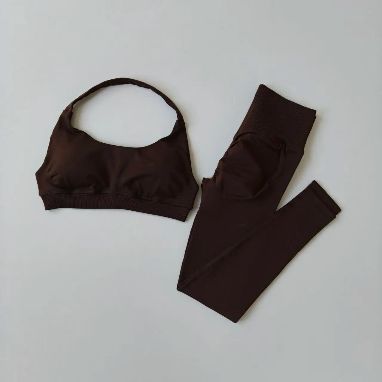Elevate Your Workout with the Seamless Women's Yoga Suit: Chic Sports Bra and High-Waist Leggings Set for Ultimate Comfort and Style