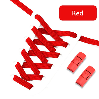 Transform Your Footwear with No Tie Press Lock Elastic Shoelaces - Perfect for Kids and Adults!