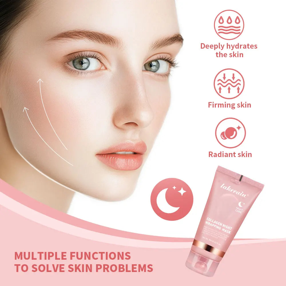 Revitalize Your Skin Overnight with the Korean Deep Collagen Peel-Off Mask - Anti-Wrinkle, Lifting Treatment for All Skin Types